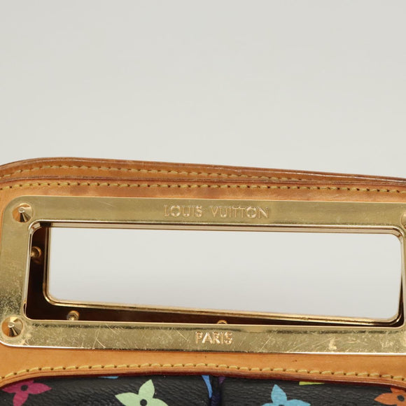 LOUIS VUITTON Monogram Multicolor Judy MM Bag 2Way Black M40256 LV Auth 120828