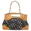 LOUIS VUITTON Monogram Multicolor Judy MM Bag 2Way Black M40256 LV Auth 120828-2