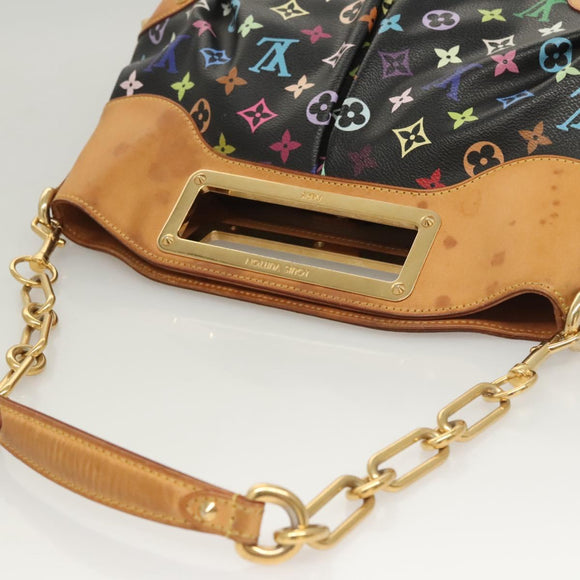 LOUIS VUITTON Monogram Multicolor Judy MM Bag 2Way Black M40256 LV Auth 120828