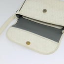 Christian Dior Honeycomb Canvas Shoulder Bag PVC White Gold Auth 120830-11