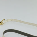 Christian Dior Honeycomb Canvas Shoulder Bag PVC White Gold Auth 120830-8