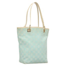 GUCCI GG Canvas Tote Bag PVC Blue Silver 002 1099 Auth 120831-1