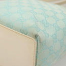 GUCCI GG Canvas Tote Bag PVC Blue Silver 002 1099 Auth 120831-11