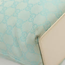 GUCCI GG Canvas Tote Bag PVC Blue Silver 002 1099 Auth 120831-12