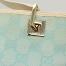GUCCI GG Canvas Tote Bag PVC Blue Silver 002 1099 Auth 120831-14