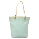 GUCCI GG Canvas Tote Bag PVC Blue Silver 002 1099 Auth 120831-2