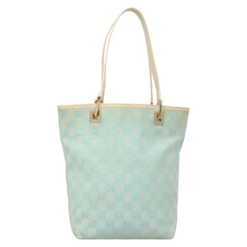 GUCCI GG Canvas Tote Bag PVC Blue Silver 002 1099 Auth 120831 - 0