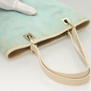 GUCCI GG Canvas Tote Bag PVC Blue Silver 002 1099 Auth 120831-6