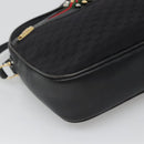 GUCCI Micro GG Canvas Web Sherry Line Shoulder Bag Black Gold Red Auth 120843-15