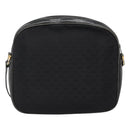 GUCCI Micro GG Canvas Web Sherry Line Shoulder Bag Black Gold Red Auth 120843-2