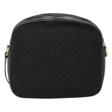 GUCCI Micro GG Canvas Web Sherry Line Shoulder Bag Black Gold Red Auth 120843 - 0