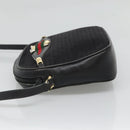 GUCCI Micro GG Canvas Web Sherry Line Shoulder Bag Black Gold Red Auth 120843-4