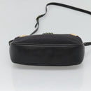 GUCCI Micro GG Canvas Web Sherry Line Shoulder Bag Black Gold Red Auth 120843-5