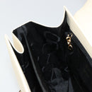 Salvatore Ferragamo Gancini Hand Bag Leather 2way Cream Gold Auth 120844-12