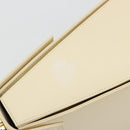 Salvatore Ferragamo Gancini Hand Bag Leather 2way Cream Gold Auth 120844-6