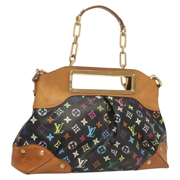 LOUIS VUITTON Monogram Multicolor Judy GM Bag 2way Black M40254 LV Auth 120847