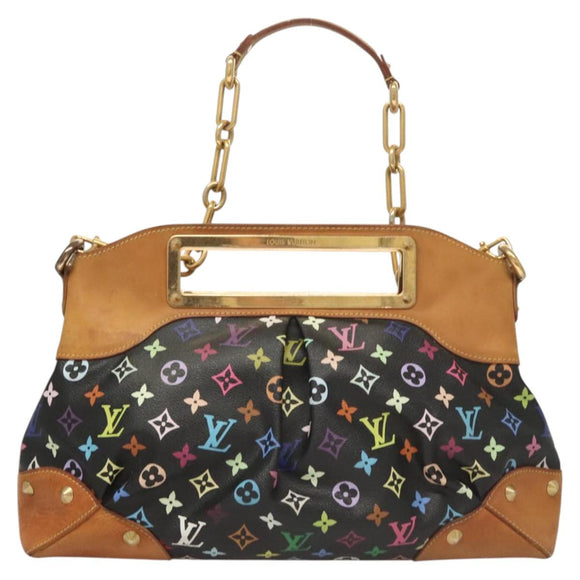 LOUIS VUITTON Monogram Multicolor Judy GM Bag 2way Black M40254 LV Auth 120847