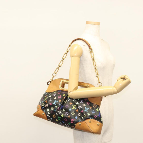 LOUIS VUITTON Monogram Multicolor Judy GM Bag 2way Black M40254 LV Auth 120847