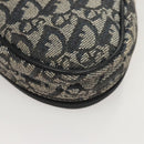 Christian Dior Trotter Canvas Saddle Pouch Navy Gold Auth 120854-16