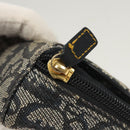 Christian Dior Trotter Canvas Saddle Pouch Navy Gold Auth 120854-8