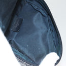 Christian Dior Trotter Canvas Saddle Pouch Navy Gold Auth 120854-10
