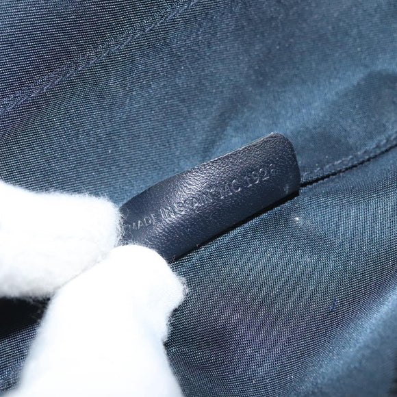 Christian Dior Trotter Canvas Saddle Pouch Navy Gold Auth 120854