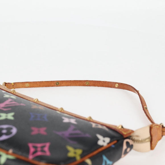 LOUIS VUITTON Monogram Multicolor Pochette Accessoires Black M92648 Auth 120858V