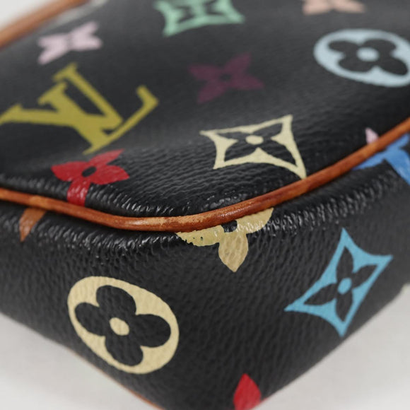 LOUIS VUITTON Monogram Multicolor Pochette Accessoires Black M92648 Auth 120858V