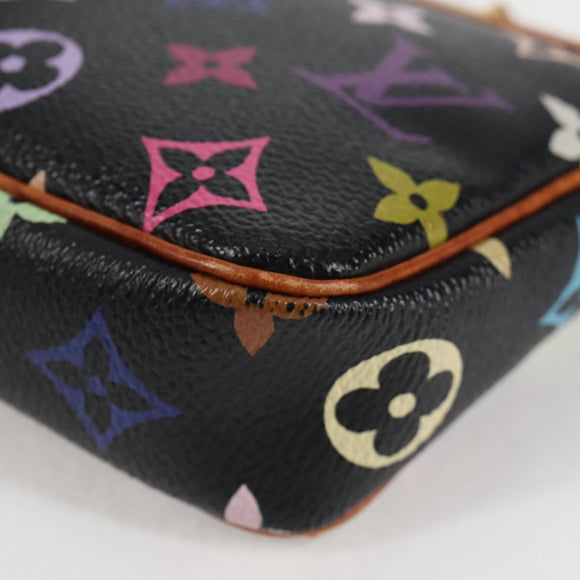 LOUIS VUITTON Monogram Multicolor Pochette Accessoires Black M92648 Auth 120858V