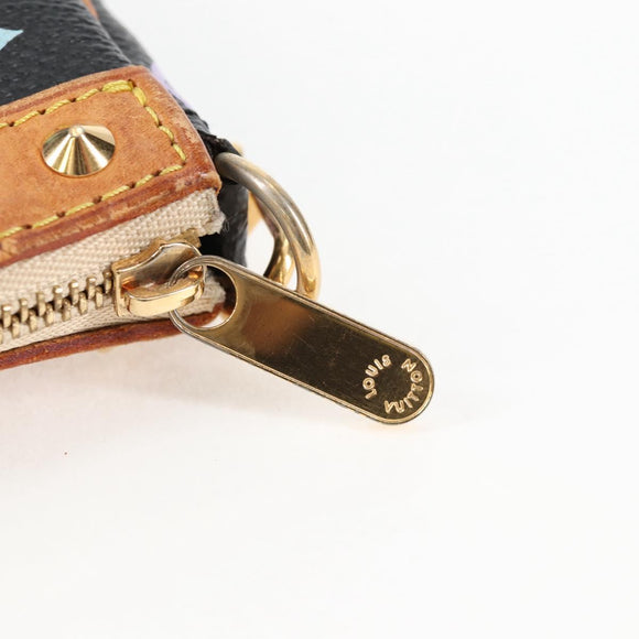 LOUIS VUITTON Monogram Multicolor Pochette Accessoires Black M92648 Auth 120858V