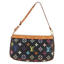 LOUIS VUITTON Monogram Multicolor Pochette Accessoires Black M92648 Auth 120858V-3