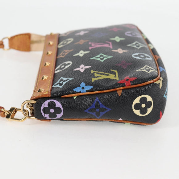 LOUIS VUITTON Monogram Multicolor Pochette Accessoires Black M92648 Auth 120858V