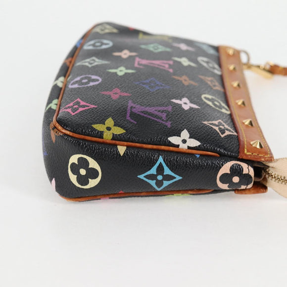 LOUIS VUITTON Monogram Multicolor Pochette Accessoires Black M92648 Auth 120858V