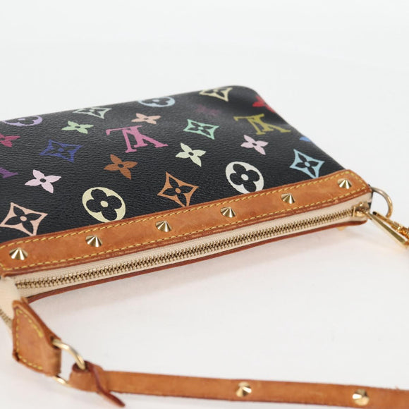 LOUIS VUITTON Monogram Multicolor Pochette Accessoires Black M92648 Auth 120858V