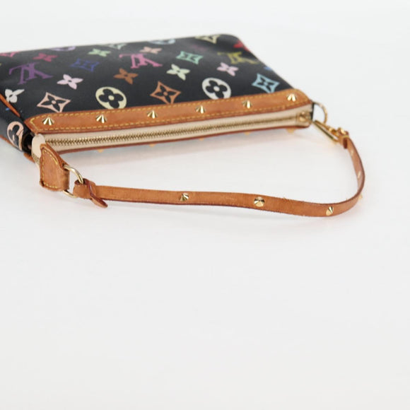 LOUIS VUITTON Monogram Multicolor Pochette Accessoires Black M92648 Auth 120858V