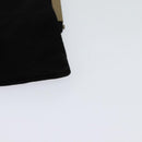 Miu Miu Shoulder Pouch Suede Black Gold Auth 120859-14