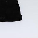 Miu Miu Shoulder Pouch Suede Black Gold Auth 120859A-16