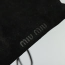 Miu Miu Shoulder Pouch Suede Black Gold Auth 120859A-10