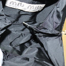 Miu Miu Shoulder Pouch Suede Black Gold Auth 120859-18