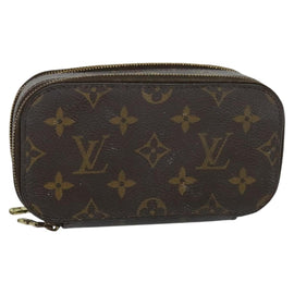 LOUIS VUITTON Monogram Trousse Brush PM Cosmetic Pouch M47510 LV Auth 120867