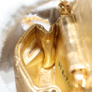 CHANEL Mini Mini Matelasse Chain Bag Lamb Skin Gold Tone CC Auth 120870AV-20