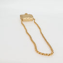 CHANEL Mini Mini Matelasse Chain Bag Lamb Skin Gold Tone CC Auth 120870AV-7