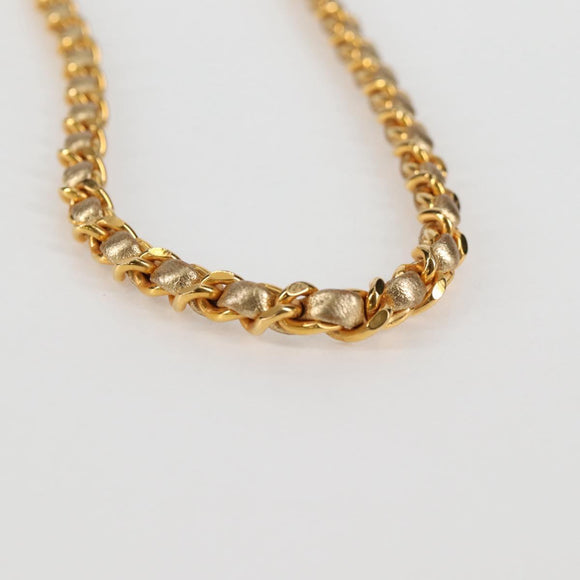 CHANEL Mini Mini Matelasse Chain Bag Lamb Skin Gold Tone CC Auth 120870AV