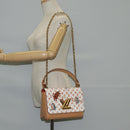 LOUIS VUITTON Catgram Twist MM Shoulder Bag White M44460 LV Auth 120872SM-28