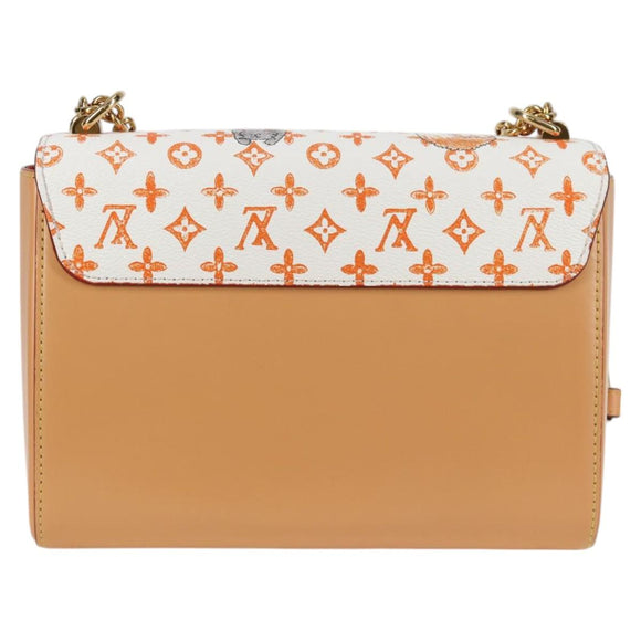 LOUIS VUITTON Catgram Twist MM Schultertasche Weiß M44460 LV Auth 120872SM