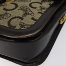 CELINE C Sulky Shoulder Bag Canvas Brown Gold Auth 120905-9