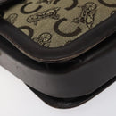 CELINE C Sulky Shoulder Bag Canvas Brown Gold Auth 120905-14