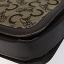 CELINE C Sulky Shoulder Bag Canvas Brown Gold Auth 120905-15