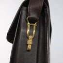CELINE C Sulky Shoulder Bag Canvas Brown Gold Auth 120905-17