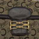 CELINE C Sulky Shoulder Bag Canvas Brown Gold Auth 120905-18
